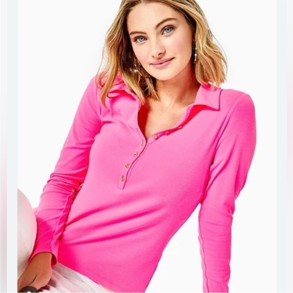NWT Lilly Pultizer Reema Long Sleeve Top Pink